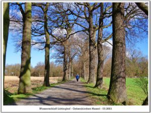 Wasserschloss Lüttinghof in Gelsenkirchen Hassel im März 2021
