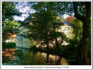 Wasserschloss Lüttinghof in Gelsenkirchen Hassel im September 2020