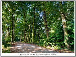 Wasserschloss Lüttinghof in Gelsenkirchen Hassel im September 2020