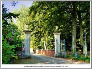 Wasserschloss Lüttinghof in Gelsenkirchen Hassel im September 2020