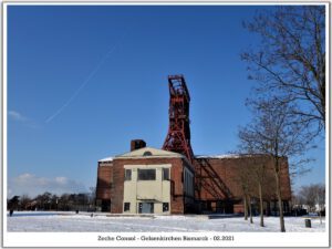 Winterbilder der Zeche Consolidation in Gelsenkirchen Bismarck im Februar 2021