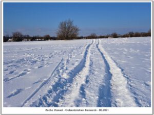 Winterbilder der Zeche Consolidation in Gelsenkirchen Bismarck im Februar 2021