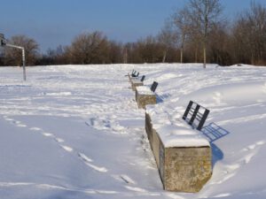 Winterbilder der Zeche Consolidation in Gelsenkirchen Bismarck im Februar 2021