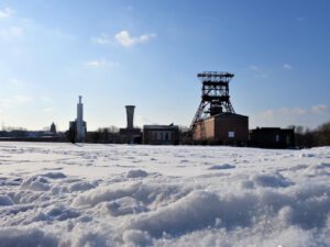 Winterbilder der Zeche Consolidation in Gelsenkirchen Bismarck im Februar 2021