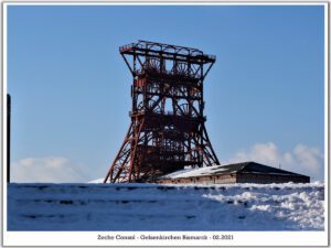 Winterbilder der Zeche Consolidation in Gelsenkirchen Bismarck im Februar 2021