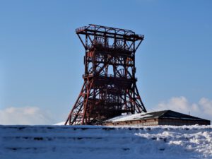 Winterbilder der Zeche Consolidation in Gelsenkirchen Bismarck im Februar 2021