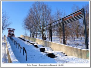 Winterbilder der Zeche Consolidation in Gelsenkirchen Bismarck im Februar 2021