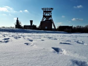 Winterbilder der Zeche Consolidation in Gelsenkirchen Bismarck im Februar 2021