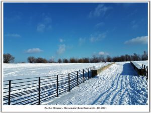 Winterbilder der Zeche Consolidation in Gelsenkirchen Bismarck im Februar 2021