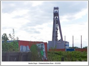 Die Zeche Hugo in Gelsenkirchen Buer im Mai 2020