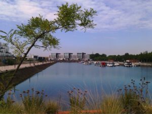 Stölting Harbor in Gelsenkirchen Bismarck im August 2020