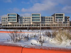 Winter im Stölting Harbor in Gelsenkirchen Bismarck im Februar 2021