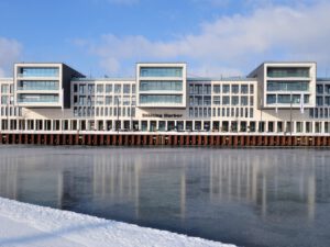 Winter im Stölting Harbor in Gelsenkirchen Bismarck im Februar 2021