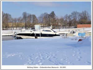Winter am Stölting Harbor in Gelsenkirchen Bismarck im Februar 2021