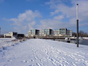 Winter im Stölting Harbor in Gelsenkirchen Bismarck im Februar 2021