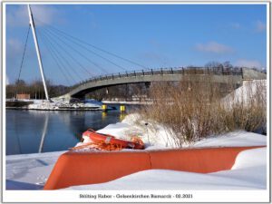Winter am Stölting Harbor in Gelsenkirchen Bismarck im Februar 2021