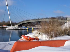 Winter im Stölting Harbor in Gelsenkirchen Bismarck im Februar 2021