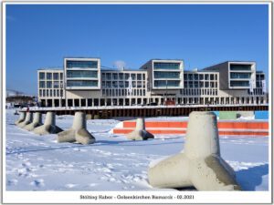 Winter am Stölting Harbor in Gelsenkirchen Bismarck im Februar 2021