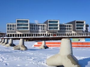 Winter im Stölting Harbor in Gelsenkirchen Bismarck im Februar 2021