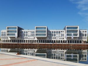 Stölting Harbor in Gelsenkirchen Bismarck im April 2020