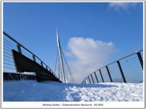 Winter am Stölting Harbor in Gelsenkirchen Bismarck im Februar 2021