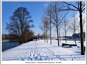 Winter am Stölting Harbor in Gelsenkirchen Bismarck im Februar 2021