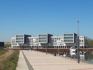 Stölting Harbor in Gelsenkirchen Bismarck im April 2020
